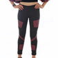 Ponte and Leather patchwork legging