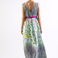 Silk floral print maxi dress with contrast trim - SOLD OUT