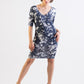 Reversible Modal jersey print cutout neck dress