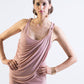 Jersey body-con dress with draped front