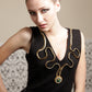 Kate- Body-con Ponte knit necklace detail dress