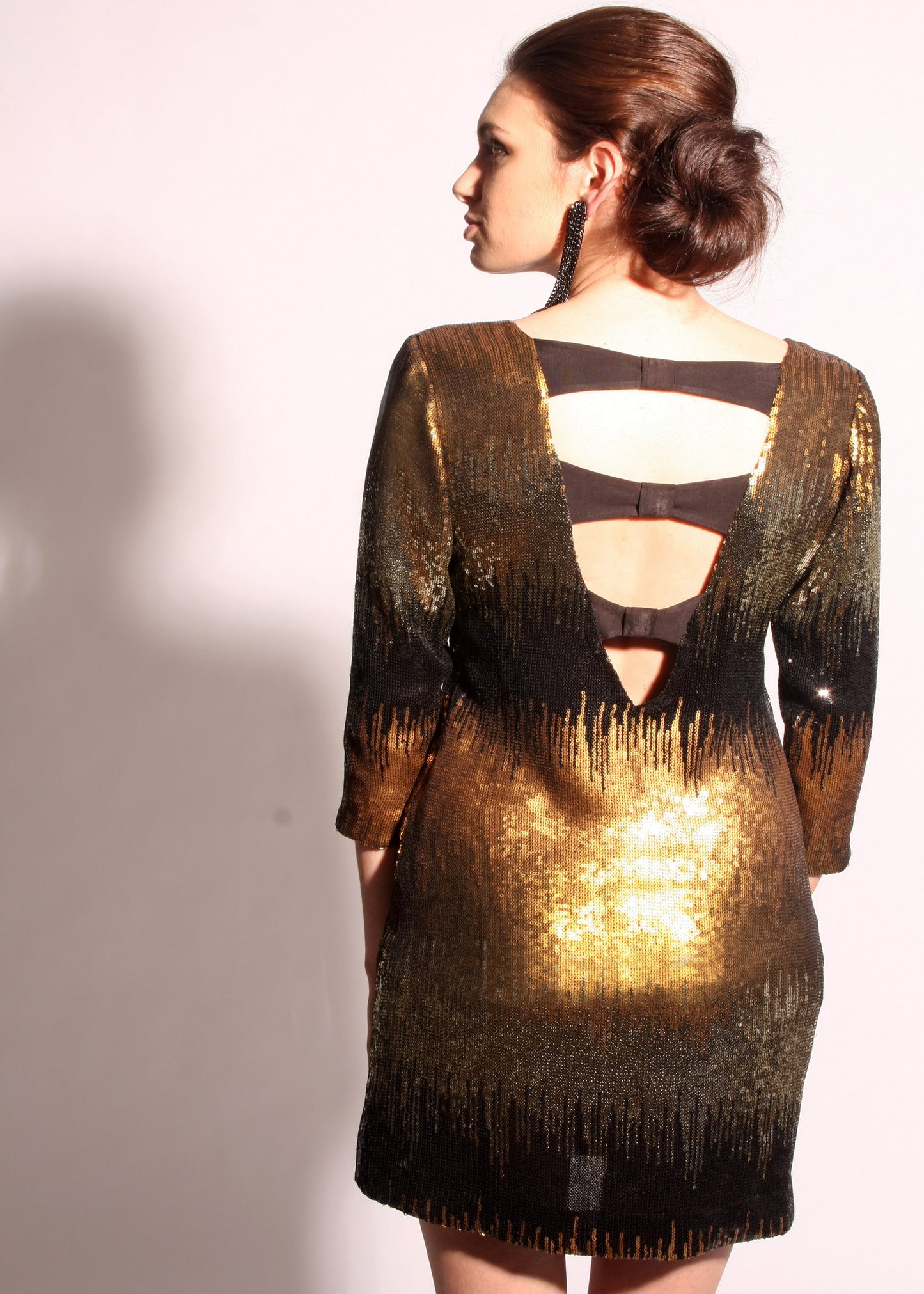 Body-con fitted all over multicolored sequins dress - SOLD OUT