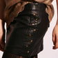 Leather Mini skirt w/ Studded side detail